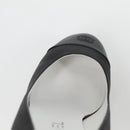 CHANEL Pumps High Heels Leather 36C Black CC Auth 138153V-17