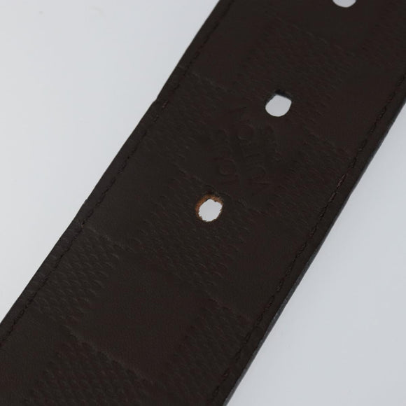 LOUIS VUITTON Damier Infini Ceinture Reversible Belt Black M91450 Auth 138158