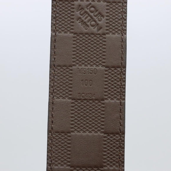 LOUIS VUITTON Damier Infini Ceinture Reversible Belt Black M91450 Auth 138158