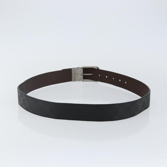 LOUIS VUITTON Damier Infini Ceinture Reversible Belt Black M91450 Auth 138158
