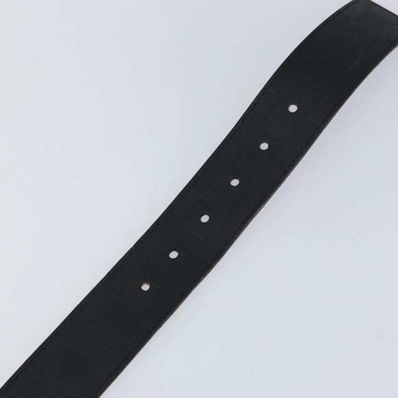 LOUIS VUITTON Damier Infini Ceinture Reversible Belt Black M91450 Auth 138158