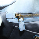 Miu Miu Hand Bag Leather Light Blue Gold Auth 138164-17