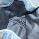 Miu Miu Hand Bag Leather Light Blue Gold Auth 138164-19