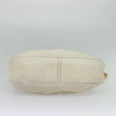 Miu Miu Chain Shoulder Bag Leather 2way White Gold Auth 138166-5