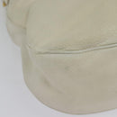 Miu Miu Chain Shoulder Bag Leather 2way White Gold Auth 138166-18