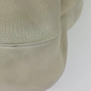 Miu Miu Chain Shoulder Bag Leather 2way White Gold Auth 138166-10