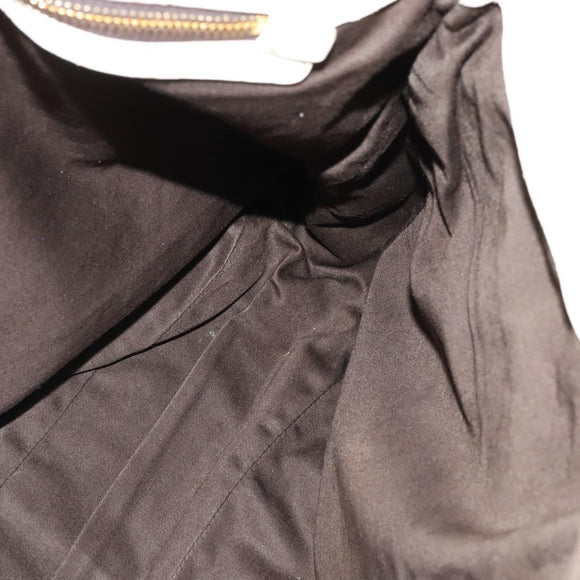 Miu Miu Chain Shoulder Bag Leather 2way White Gold Auth 138166