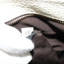 Miu Miu Chain Shoulder Bag Leather 2way White Gold Auth 138166-12