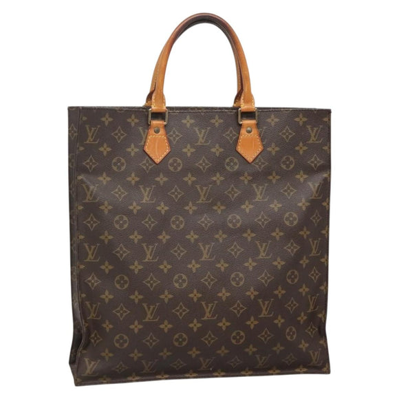 LOUIS VUITTON Monogram Sac Plat Hand Bag M51140 LV Auth 138172