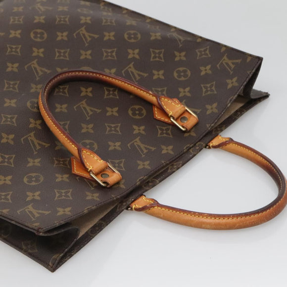 LOUIS VUITTON Monogram Sac Plat Hand Bag M51140 LV Auth 138172