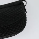 BOTTEGA VENETA Shoulder Bag Satin Black Gold Auth 138179-17