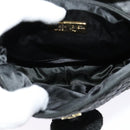 BOTTEGA VENETA Shoulder Bag Satin Black Gold Auth 138179-11