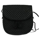 BOTTEGA VENETA Shoulder Bag Satin Black Gold Auth 138179-13