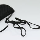 BOTTEGA VENETA Shoulder Bag Satin Black Gold Auth 138179-7