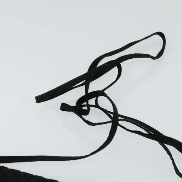 BOTTEGA VENETA Shoulder Bag Satin Black Gold Auth 138179