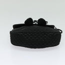 BOTTEGA VENETA Shoulder Bag Satin Black Gold Auth 138179-5
