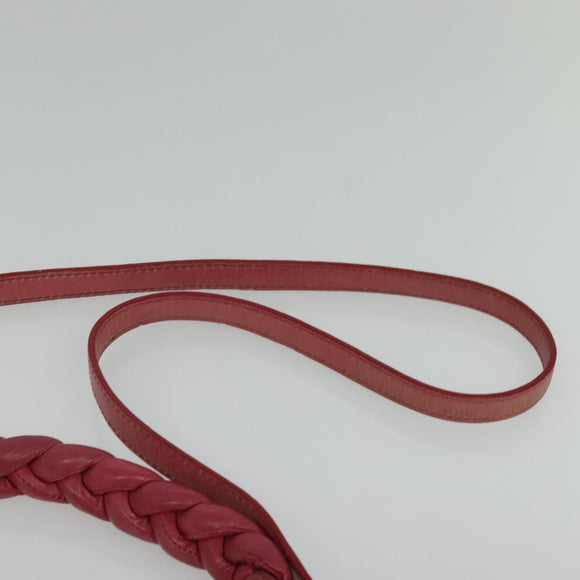 Miu Miu Matelasse Hand Bag Leather 2way Pink Gold Auth 138180