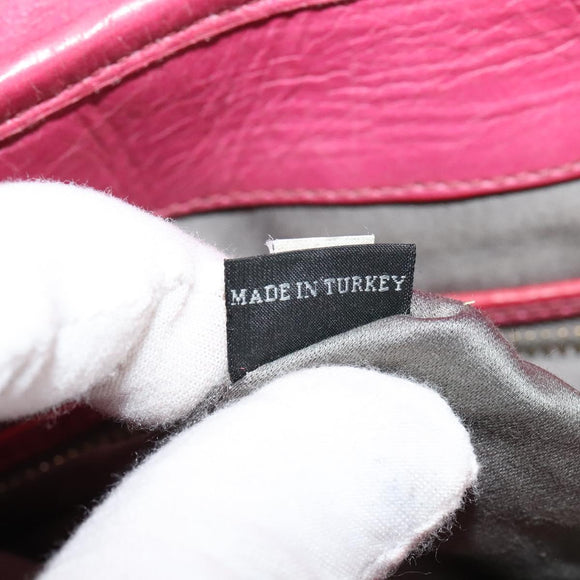 Miu Miu Matelasse Hand Bag Leather 2way Pink Gold Auth 138180