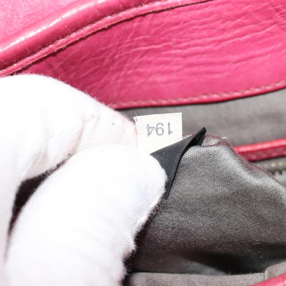 Miu Miu Matelasse Hand Bag Leather 2way Pink Gold Auth 138180