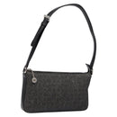 BVLGARI Logo Mania Shoulder Bag Canvas Black Silver Auth 138188-1