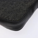 BVLGARI Logo Mania Shoulder Bag Canvas Black Silver Auth 138188-15