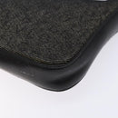 BVLGARI Logo Mania Shoulder Bag Canvas Black Silver Auth 138188-17