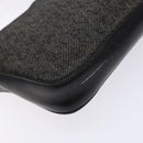 BVLGARI Logo Mania Shoulder Bag Canvas Black Silver Auth 138188-18