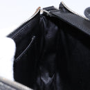 BVLGARI Logo Mania Shoulder Bag Canvas Black Silver Auth 138188-21