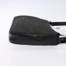 BVLGARI Logo Mania Shoulder Bag Canvas Black Silver Auth 138188-3