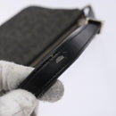 BVLGARI Logo Mania Shoulder Bag Canvas Black Silver Auth 138188-8