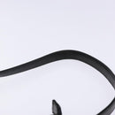 BVLGARI Logo Mania Shoulder Bag Canvas Black Silver Auth 138188-14