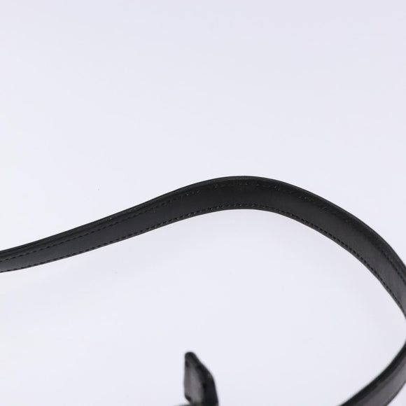 BVLGARI Logo Mania Shoulder Bag Canvas Black Silver Auth 138188