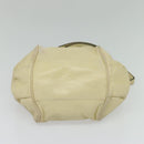 Chloe Etel Hand Bag Leather 2way Ivory Gold Auth 138190-11