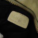 Chloe Etel Hand Bag Leather 2way Ivory Gold Auth 138190-22