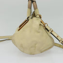 Chloe Etel Hand Bag Leather 2way Ivory Gold Auth 138190-4