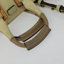 Chloe Etel Hand Bag Leather 2way Ivory Gold Auth 138190-7