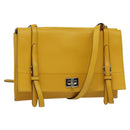 PRADA Shoulder Bag Yellow Silver Auth 138192-1