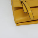 PRADA Shoulder Bag Yellow Silver Auth 138192-9