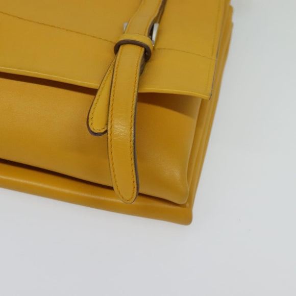 PRADA Shoulder Bag Yellow Silver Auth 138192