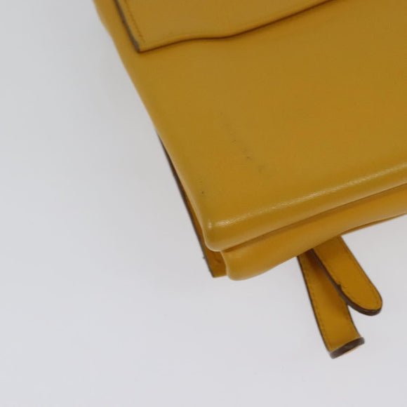 PRADA Shoulder Bag Yellow Silver Auth 138192