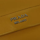 PRADA Shoulder Bag Yellow Silver Auth 138192-17