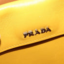 PRADA Shoulder Bag Yellow Silver Auth 138192-18