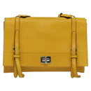 PRADA Shoulder Bag Yellow Silver Auth 138192-13