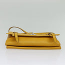 PRADA Shoulder Bag Yellow Silver Auth 138192-5