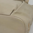 Miu Miu Tote Bag Leather Gray Gold Auth 138193-12