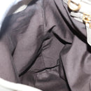 Miu Miu Tote Bag Leather Gray Gold Auth 138193-18