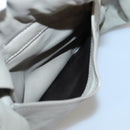 Miu Miu Tote Bag Leather Gray Gold Auth 138193-20