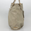 Miu Miu Tote Bag Leather Gray Gold Auth 138193-4