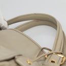 Miu Miu Tote Bag Leather Gray Gold Auth 138193-8