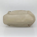 Miu Miu Tote Bag Leather Gray Gold Auth 138193-9